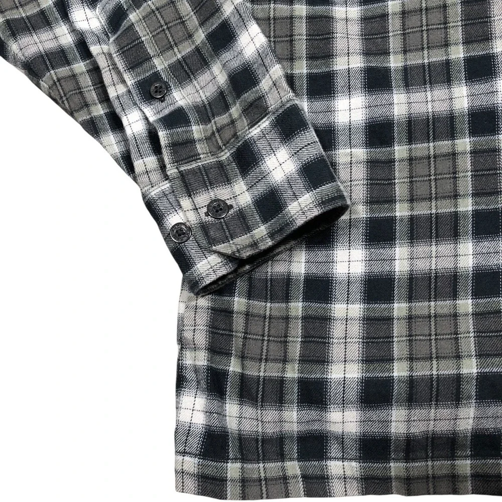 KUHL Dillingr Flannel Shirt Mens Medium Cotton Tencel‎ Long Sleeve Button Up